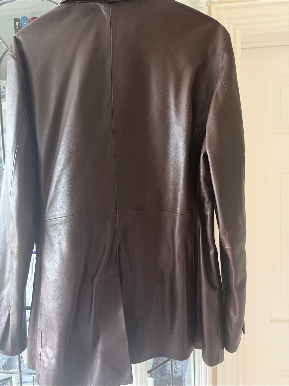 Quince Women's Dark Brown Leather Blazer Sz XL - Picture 5 of 6